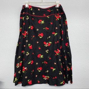 Liz Claiborne Black Floral Skirt